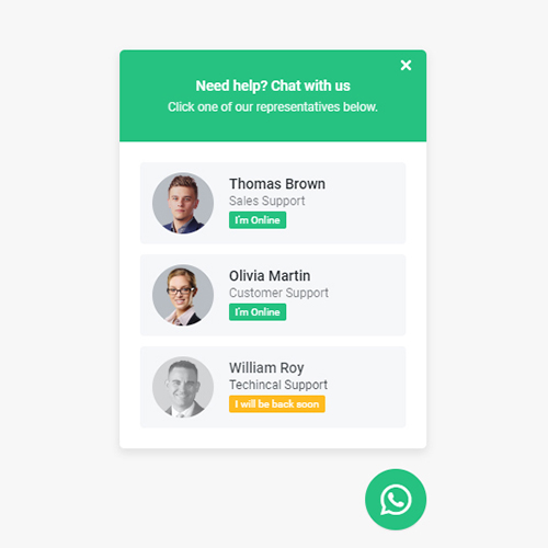 Whatsapp Support